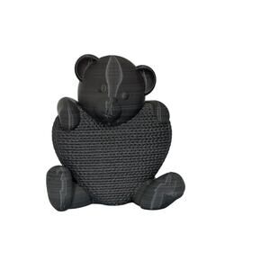 Teddy Bear Knitted Heart Brown Cute Valentines Decor Gift 3 Inch